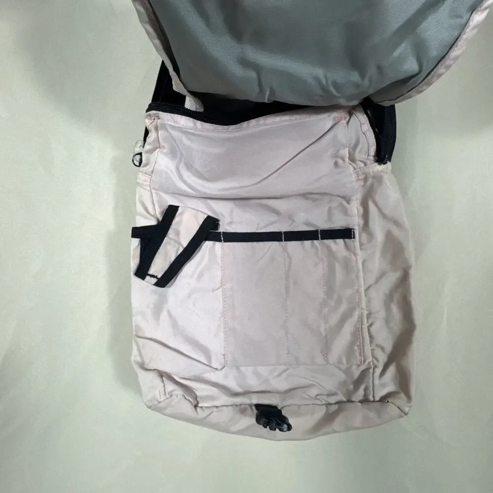 Vintage JanSport Y2K Messenger Bag Pink Striped Crossbody Sm Bag Utility 2000s